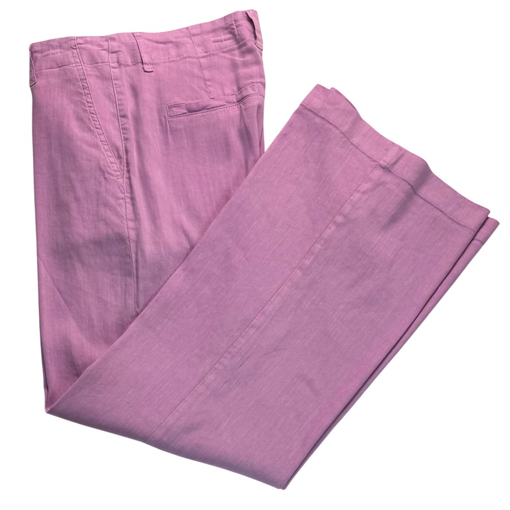 KUT from the Kloth Pink Linen Blend Wide Leg Trousers Size 2